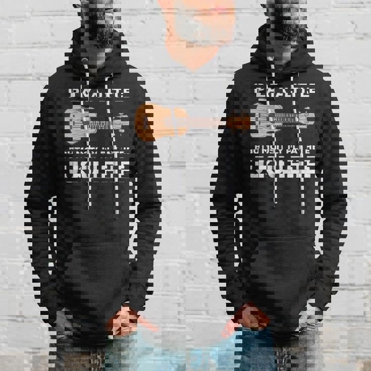 面白いウクレレ服ギターワードプレイ パーカー 彼への贈り物