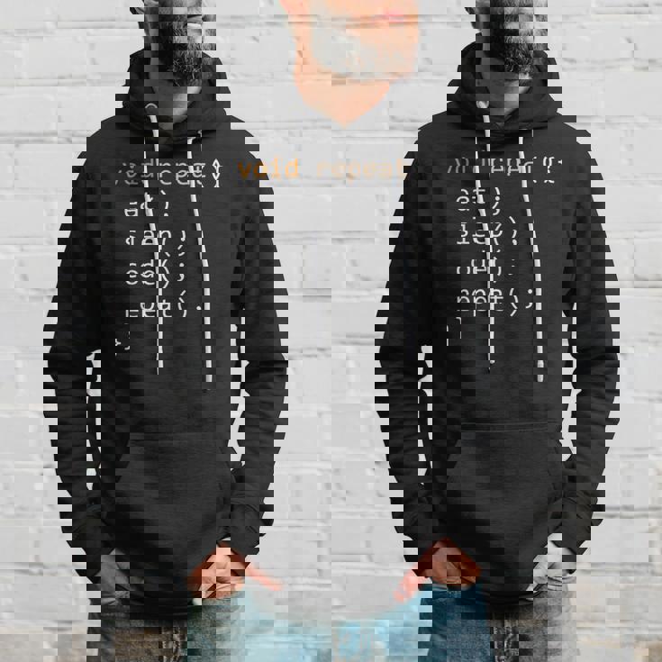 面白いコーディングシャツ Java 再帰 Eat Codeleep Repeat パーカー 彼への贈り物