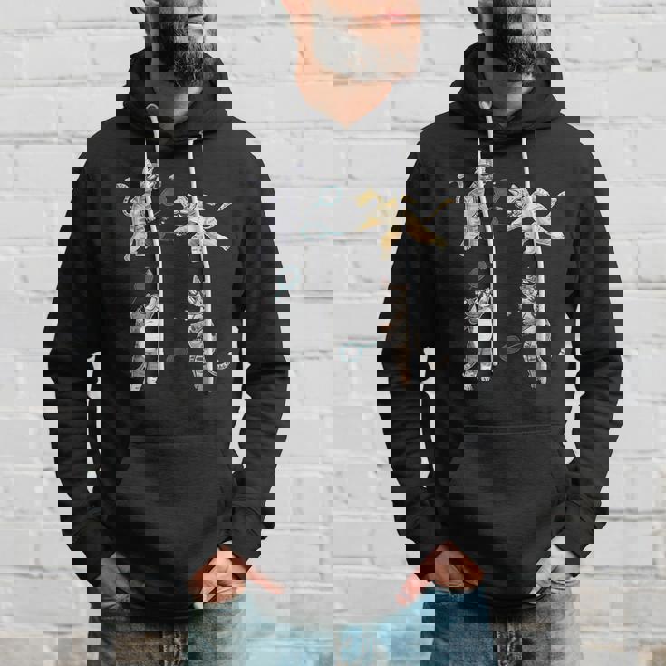 面白いバドミントン猫 パーカー 彼への贈り物