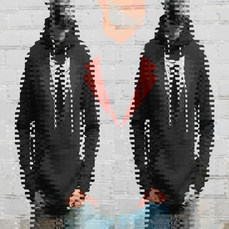 面白いバーガンディレッドタキシードバーテンダータキシードクリスマス パーカー 彼への贈り物