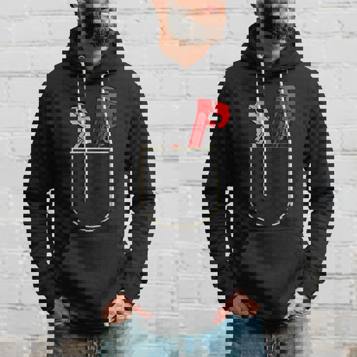 面白いパイプレンチ ポケット入り ギフト 配管工ポケット パーカー 彼への贈り物