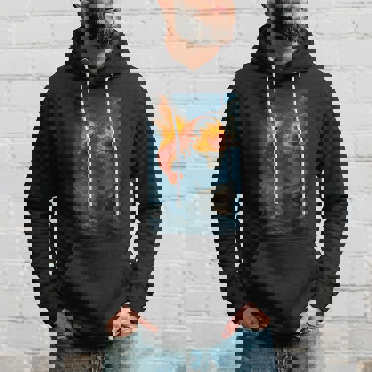 面白い燃えるようなエビスラムダンキングサメのミーム。 パーカー 彼への贈り物