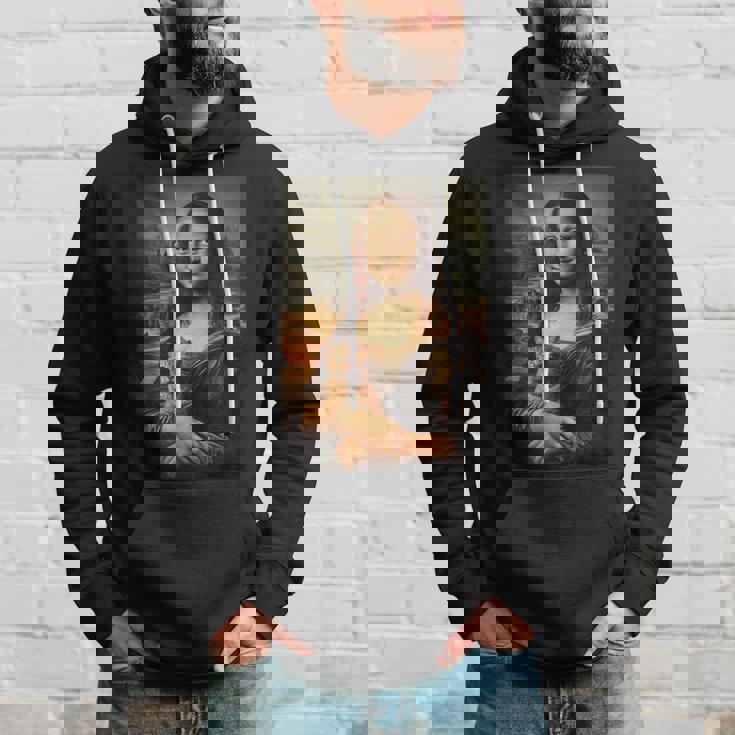 面白い猫 モナリザ 絵画 アート ママ お父さん パーカー 彼への贈り物