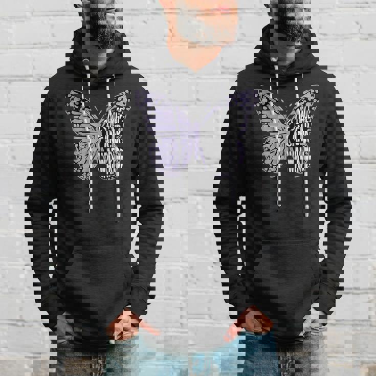 食道がん啓発ツルニチニチソウリボン パーカー 彼への贈り物