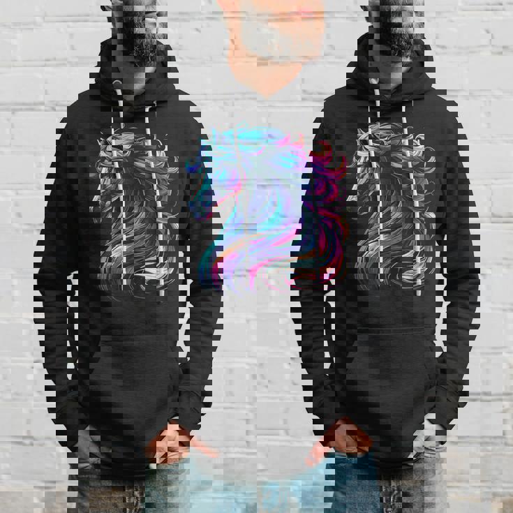 馬愛好家のための鮮やかな馬のファンタジー パーカー 彼への贈り物