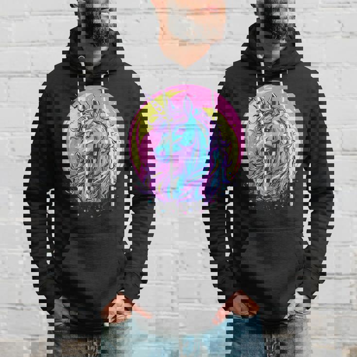 鮮やかなユニコーン マジック ファンタジー ムーンライト パーカー 彼への贈り物