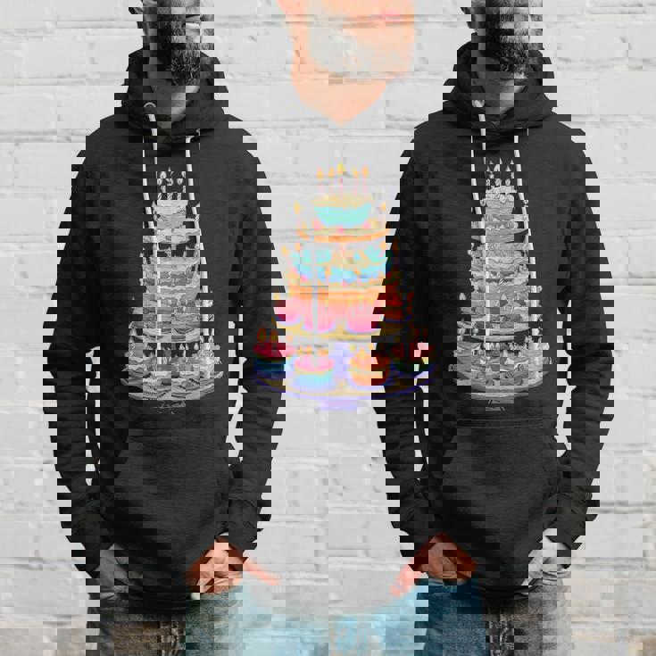 鮮やかな多層バースデーケーキ パーカー 彼への贈り物