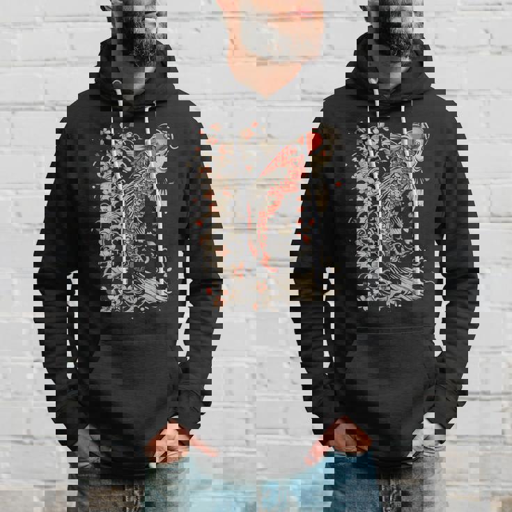 鯉 アジアン 鯉 錦鯉 魚 さくら 桜 季節 パーカー 彼への贈り物