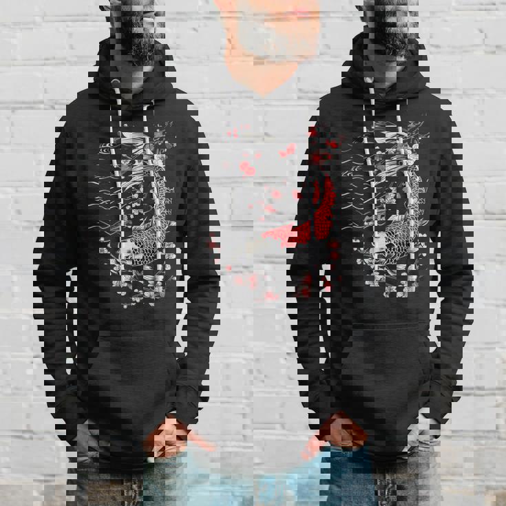 鯉 桜 桜 季節 錦鯉 魚 アジアン パーカー 彼への贈り物