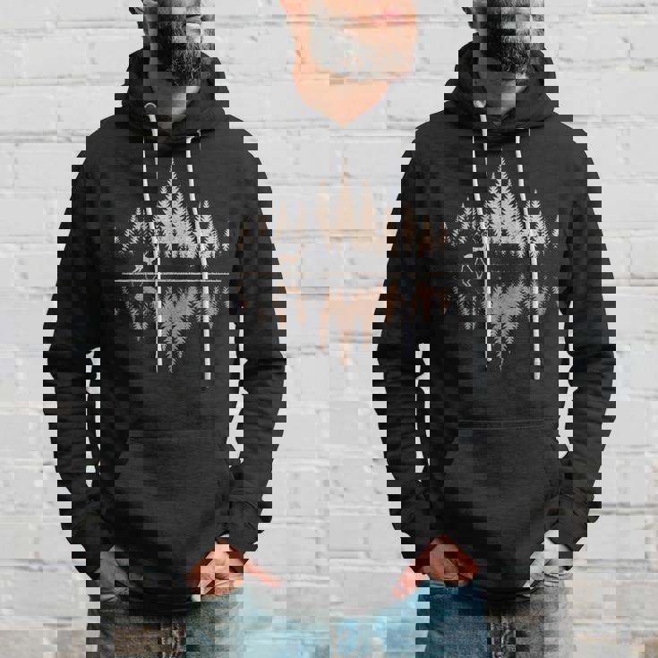 鹿、野生動物・アウトドア、森林・樹木の反射、鹿 パーカー 彼への贈り物