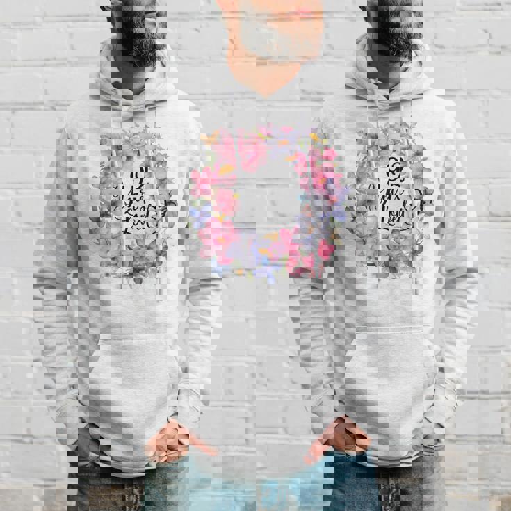 92年間愛された 92歳の誕生日フローラルリース 長袖tシャツ パーカー 彼への贈り物