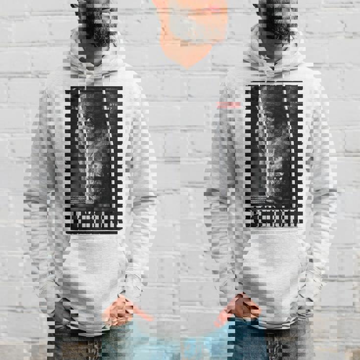 Backprint 野生の犬ピットブルテリアのポートレートブルドッグのバックプリントピットブル パーカー 彼への贈り物