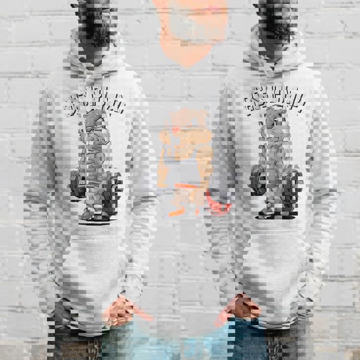 Bissi Pumpi Gym Fitness Meme Bobr Bissi Pumpi Bober パーカー 彼への贈り物