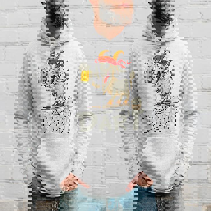 Bock Auf Dart ヤギとビールジョッキ 面白いダーツプレーヤー パーカー 彼への贈り物