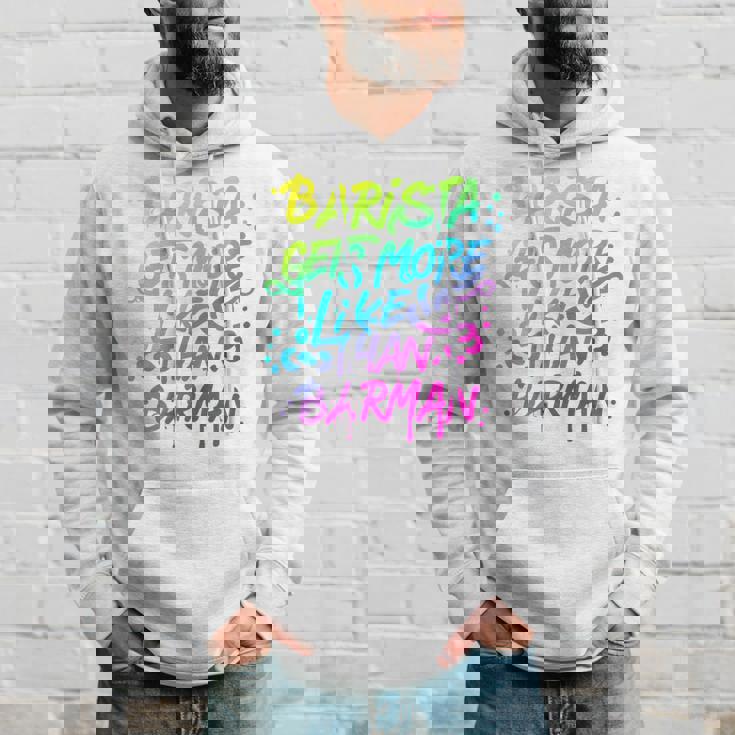 Cool Barista Gets More Likes Than Barman、バリスタ、バーマンより 長袖tシャツ パーカー 彼への贈り物