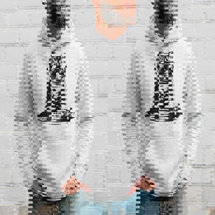 Cool Dj Cat ビニールレコード愛好家 パーカー 彼への贈り物