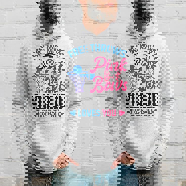 Dad Loves You Free Throw Or Pink Bows 性別発表 パーカー 彼への贈り物