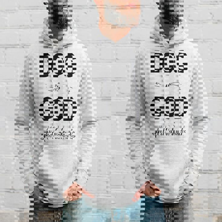 Dog Is Godpelled Backwards-面白い犬の言葉 パーカー 彼への贈り物