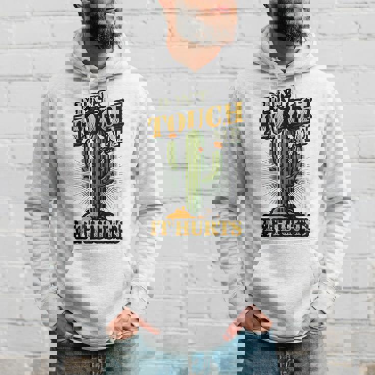 Don't Touch Me It Hurts – サボテンの反社会的ユーモア パーカー 彼への贈り物