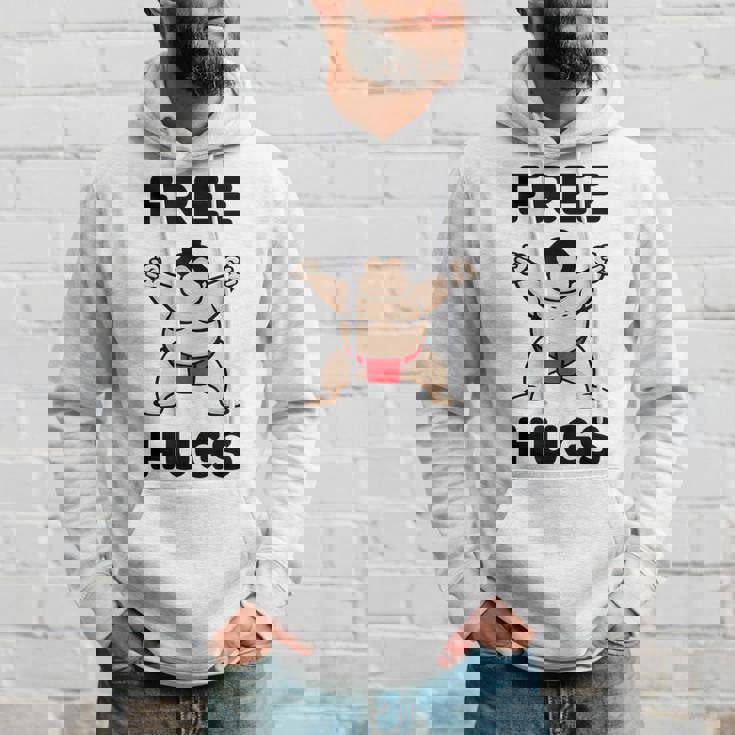 Free Hugs おもしろ相撲力士 相撲ハグ カワイイ相撲ハグ パーカー 彼への贈り物