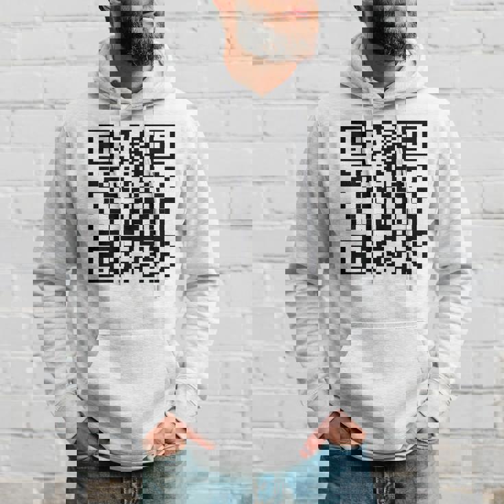 Fu Qr スキャンコード 皮肉ユーモア Fuバックプリント パーカー 彼への贈り物