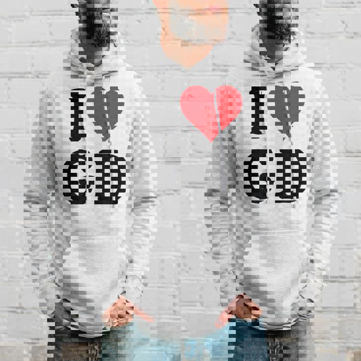 I Heart Gd Initials I Love GD First And Last Name G D パーカー 彼への贈り物