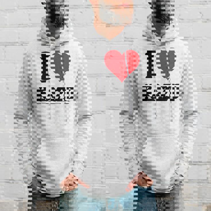 I Heart Kazu 名 I Love パーソナライズ パーカー 彼への贈り物