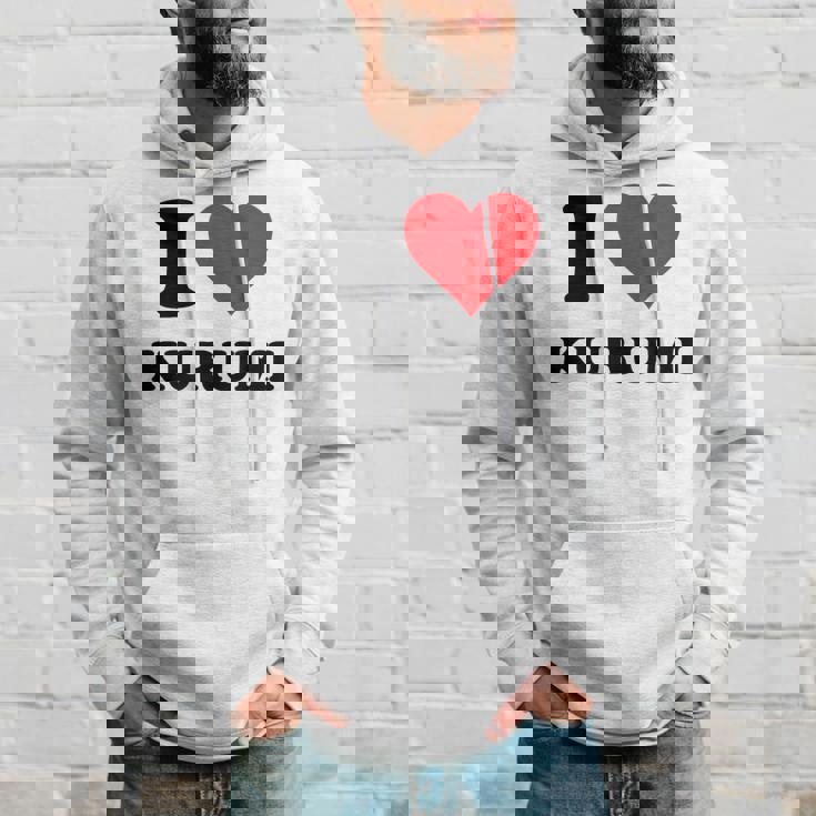 I Heart Kurumi ファーストネーム I Love パーソナライズ パーカー 彼への贈り物