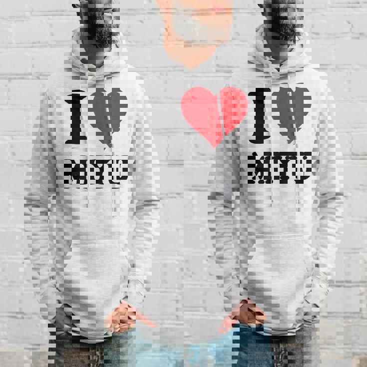 I Heart Miyu ファーストネーム I Love パーソナライズ パーカー 彼への贈り物