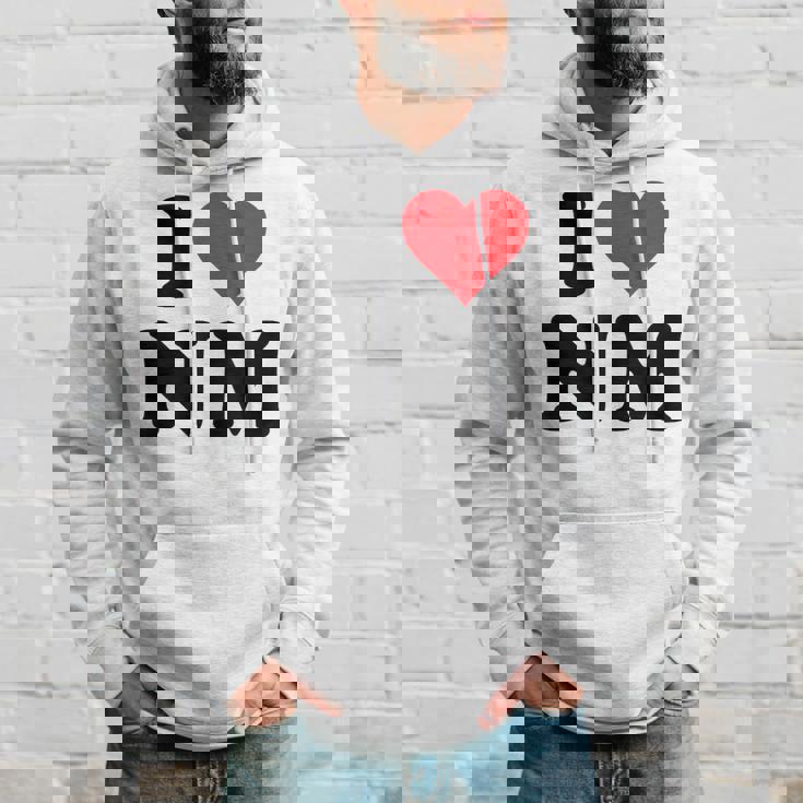 I Heart Nm Initials I Love NM First And Last Name N M パーカー 彼への贈り物