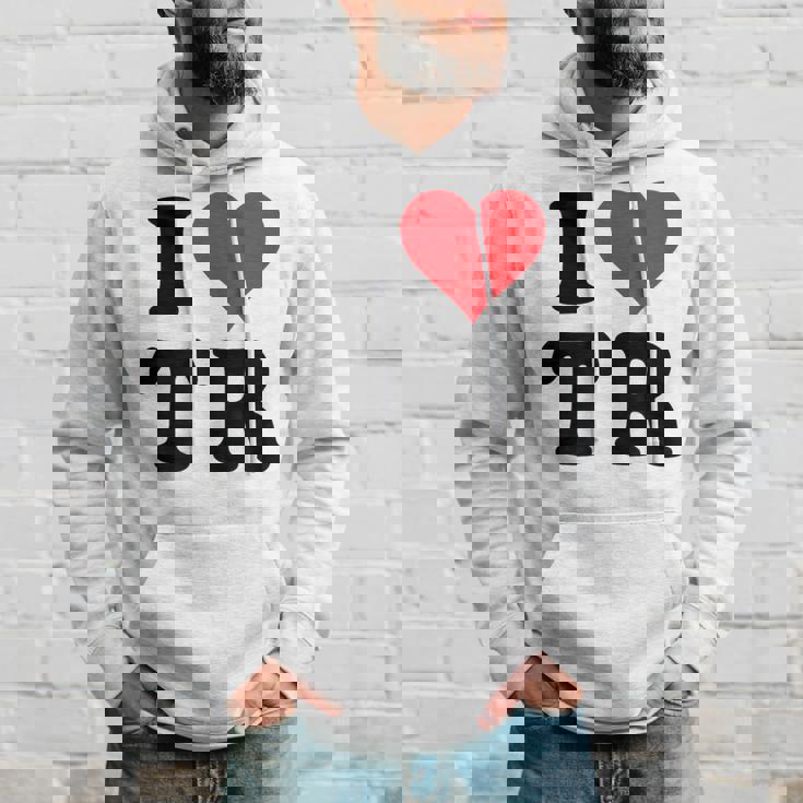 I Heart Tr Initials I Love TR First And Last NameR パーカー 彼への贈り物