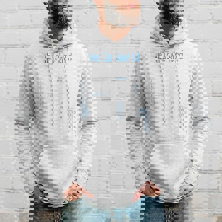 Hello World プログラマープログラミング言語コード 長袖tシャツ パーカー 彼への贈り物