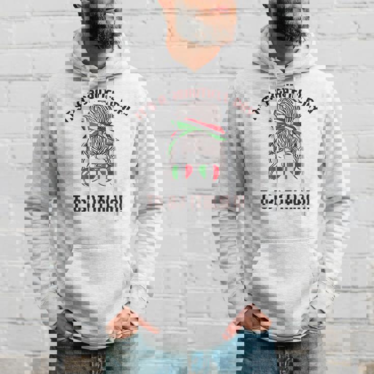 It's A Beautiful Day To Be Italian イタリア国旗 ミーム 背面に パーカー 彼への贈り物