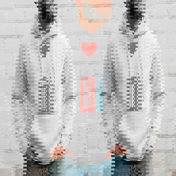 I Love Englandの象徴的なランドマークデザイン。 長袖tシャツ パーカー 彼への贈り物