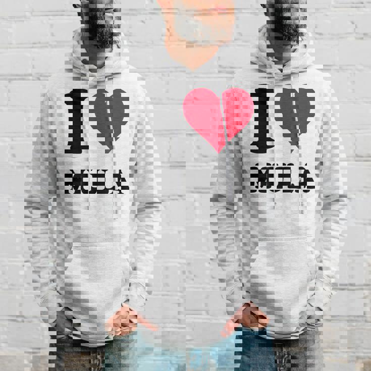 I Love Mula パーカー 彼への贈り物