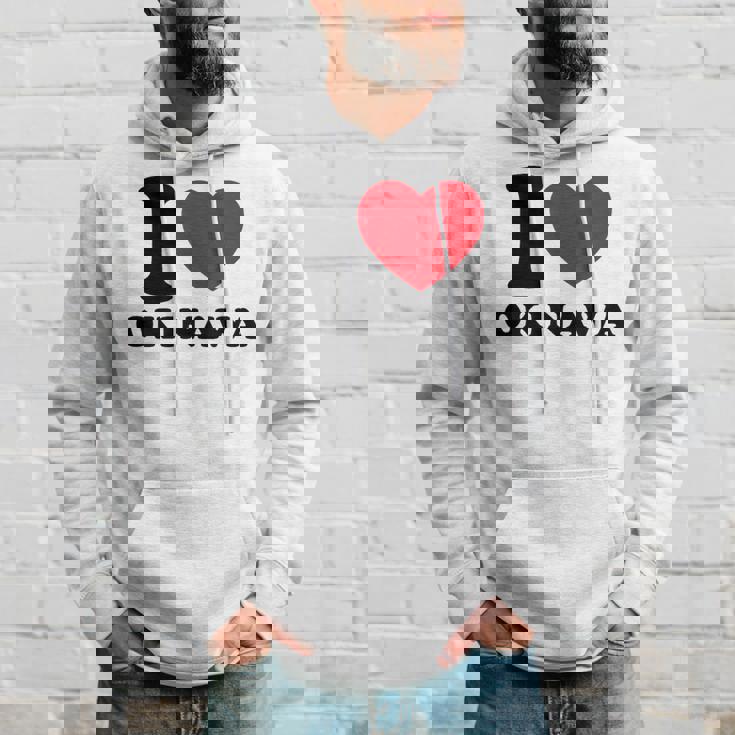 I Love Okinawa アイラブ 沖縄 メンズ 琉球 お土産 旅行 パーカー 彼への贈り物