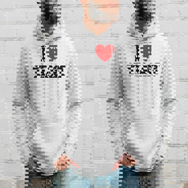 I Love Yeast 面白くてかわいい栄養パン屋フードヌーチファン パーカー 彼への贈り物