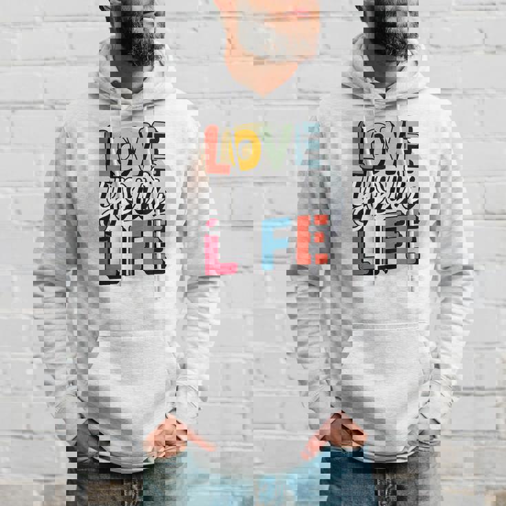 Love Your Life インスピレーション引用シャツ モチベーションアップ パーカー 彼への贈り物