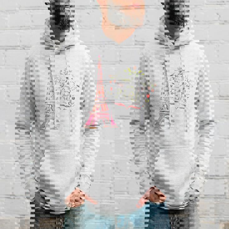 Meet Me In Paris 水彩プリントtシャツ エッフェル塔 パーカー 彼への贈り物