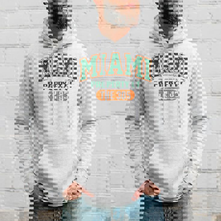 Miami Property 305 ストリートウェア マイアミシティカルチャースタイル パーカー 彼への贈り物