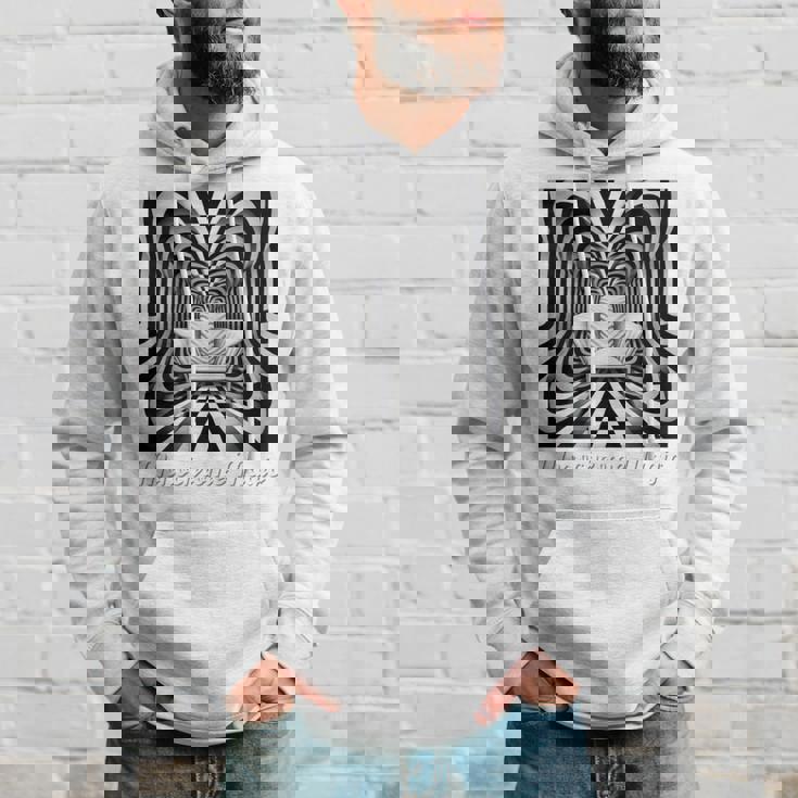 Monochrome Magic 幾何学トリックアート 長袖tシャツ パーカー 彼への贈り物