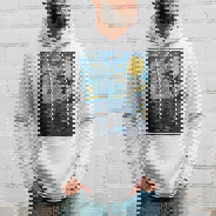 Mothman Cryptid Cryptozoology 星月夜 ゴッホ絵画 パーカー 彼への贈り物