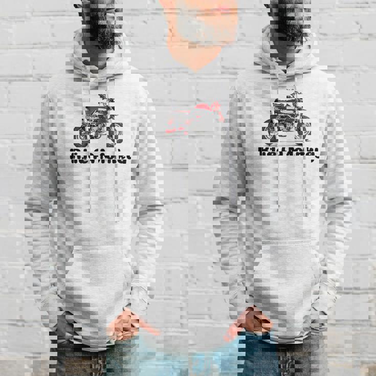 I Ride A Monkey オートバイミニバイクまたはピットバイク パーカー 彼への贈り物