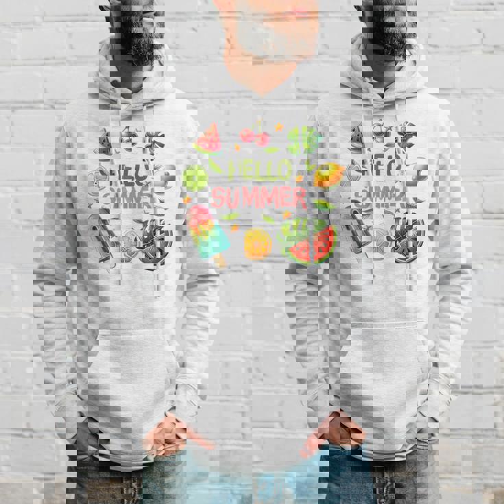 Summeribes ビーチバケーション ハローサマー トロピカル 楽しいデザイン パーカー 彼への贈り物