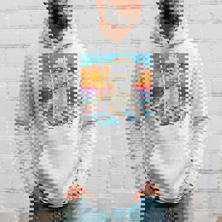 Sunny Day Doggy グラフィックデザイン ビーチレディ 子犬 長袖tシャツ パーカー 彼への贈り物