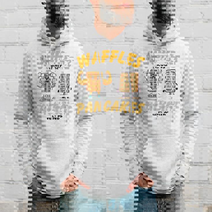 Waffles Are Just Pancakes With Abs Breakfast ワッフル愛好家 パーカー 彼への贈り物