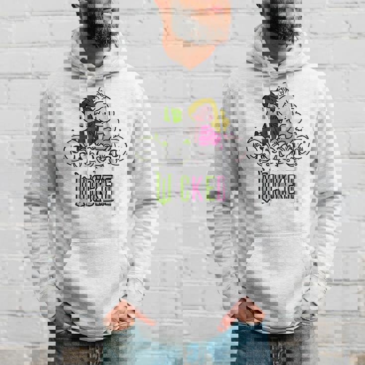 Wicked Elphaba & Glinda Together 遊び心のある漫画スタイル パーカー 彼への贈り物