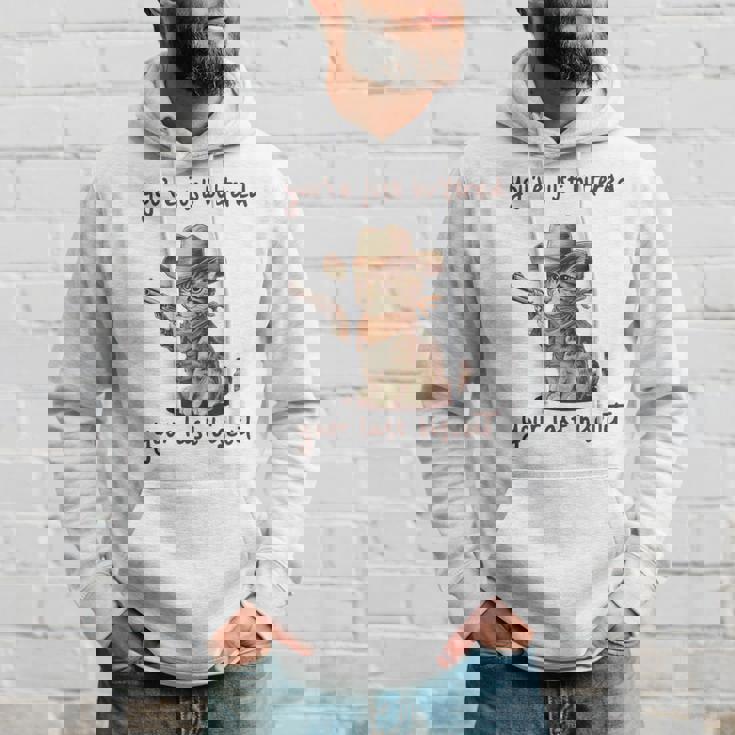 You 'Ve Just Buttered Your Last Biscuit Meow Cowboy Cat Meme 長袖tシャツ パーカー 彼への贈り物