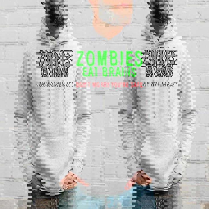 Zombies Eat Brains Don't Worry You'reafe パーカー 彼への贈り物