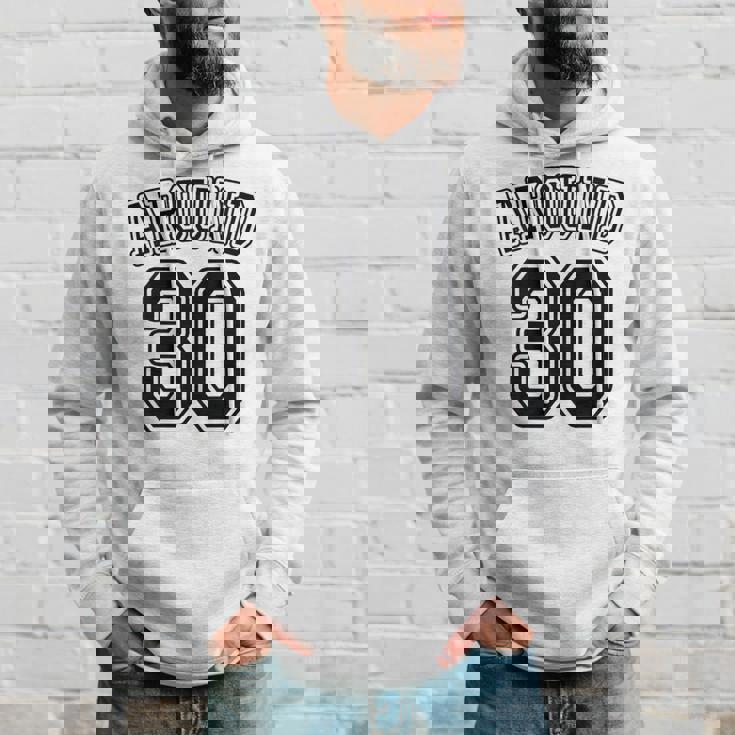 【バックプリント・背中側】Around 30 アラサー（三十歳 30才）ユニフォーム風 30代 誕生日プレゼント 面白 パーカー 彼への贈り物